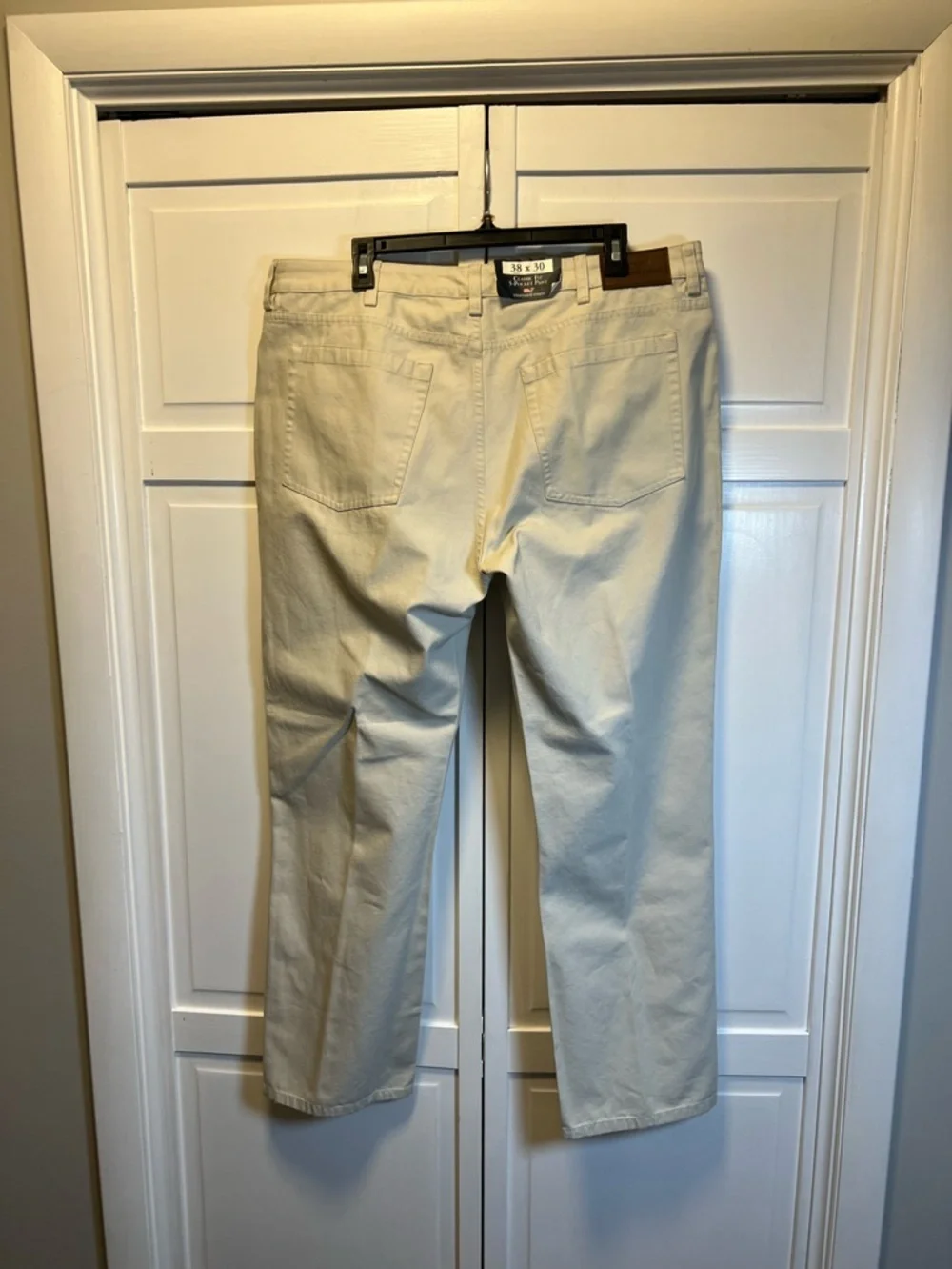 NWT Vineyard Vines Men’s Classic Fit 5 Pocket Canvas Pants Size 38 Color Cream